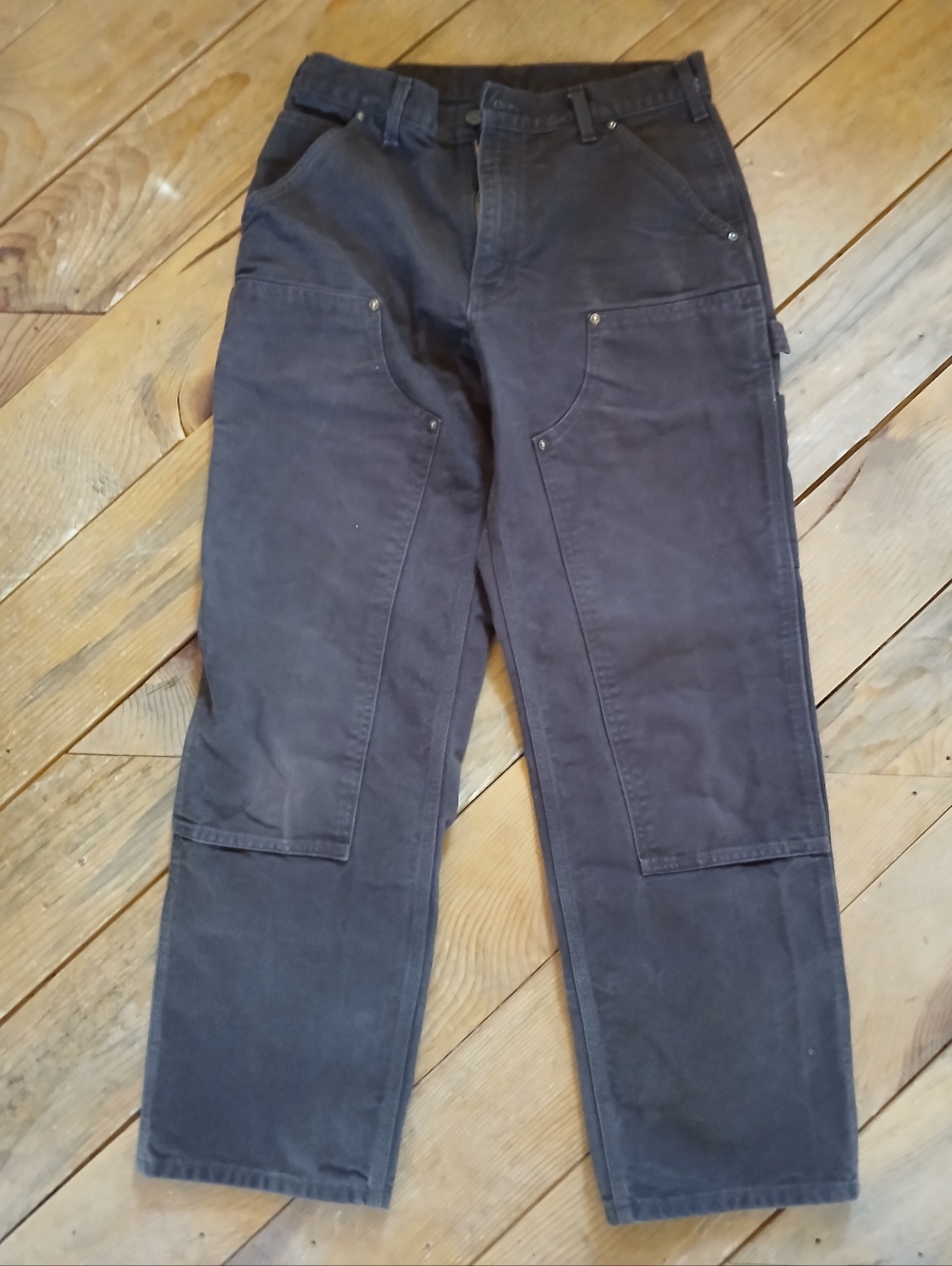 Carhartt Chocolate Brown Double Fronted Canvas Pants Sz 31x30